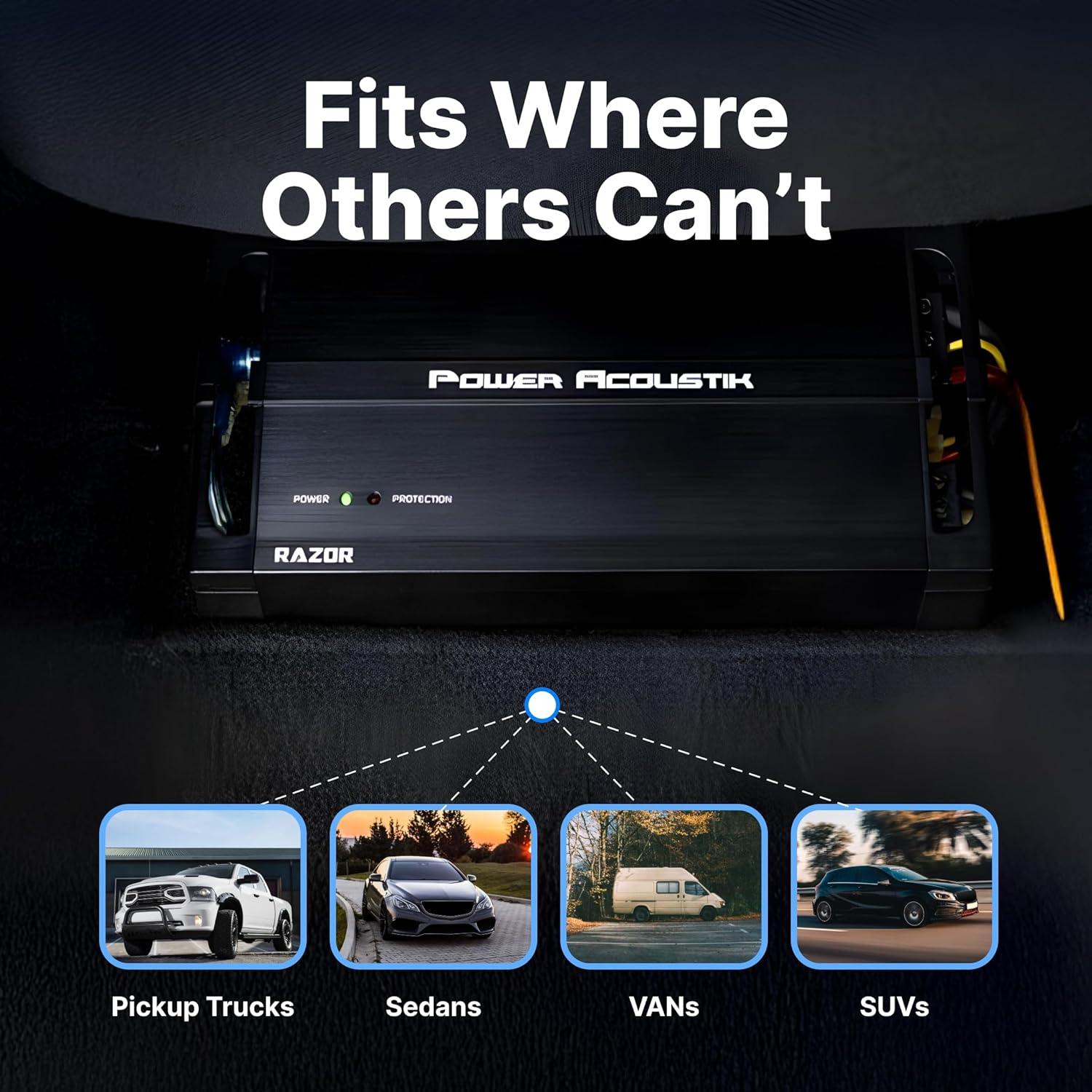 Amplificador Power Acoustik RZ4-2000D 2000W Clase D 4 Canales