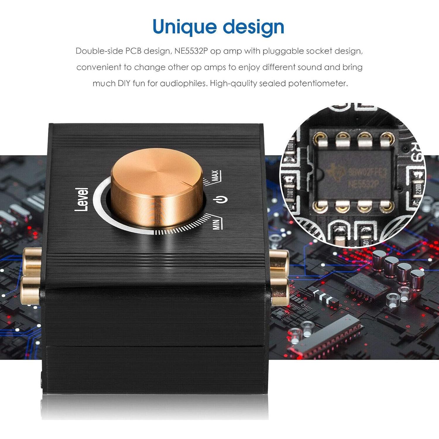 Amplificador de nivel de línea Douk Audio L1 20dB HiFi