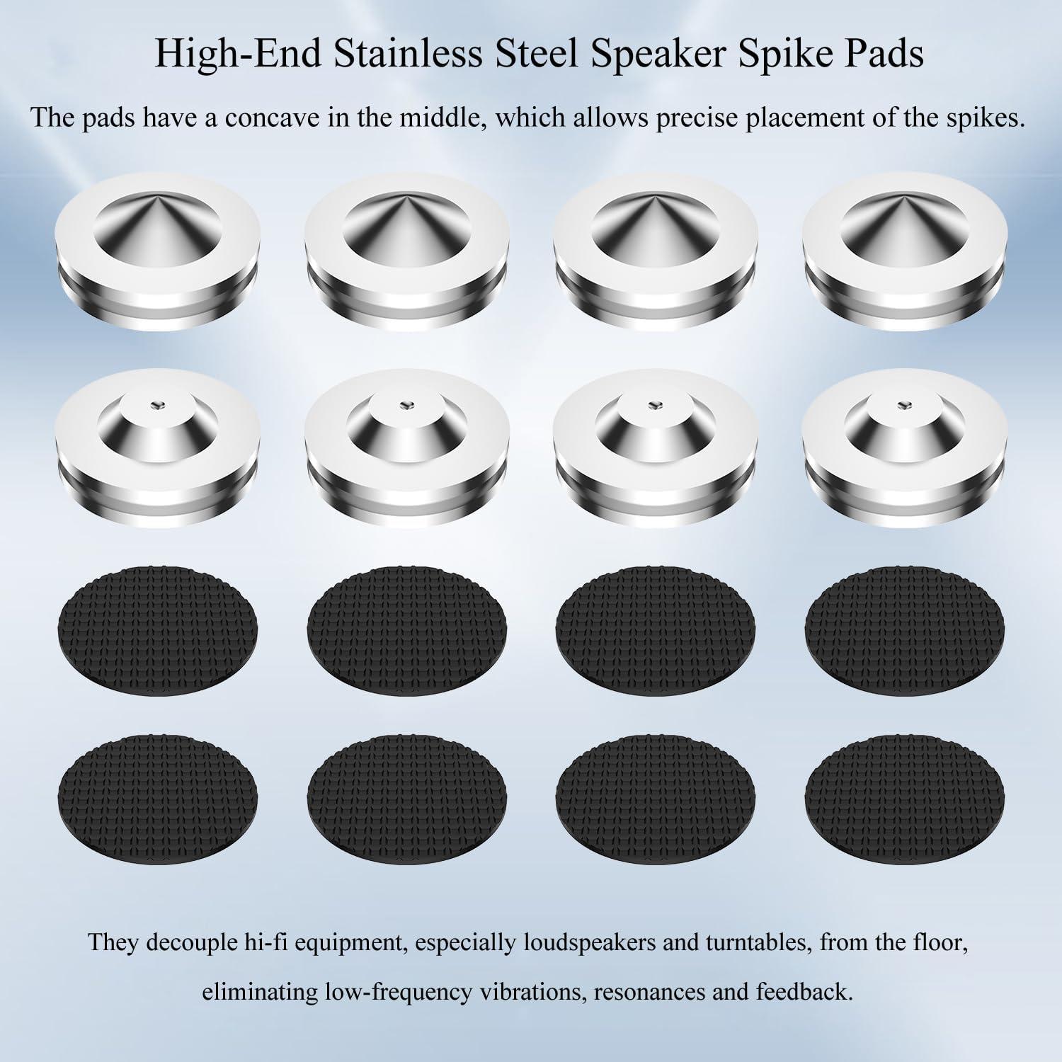 Puntas de Aislamiento HiFi Viborg 27mm Acero Inoxidable