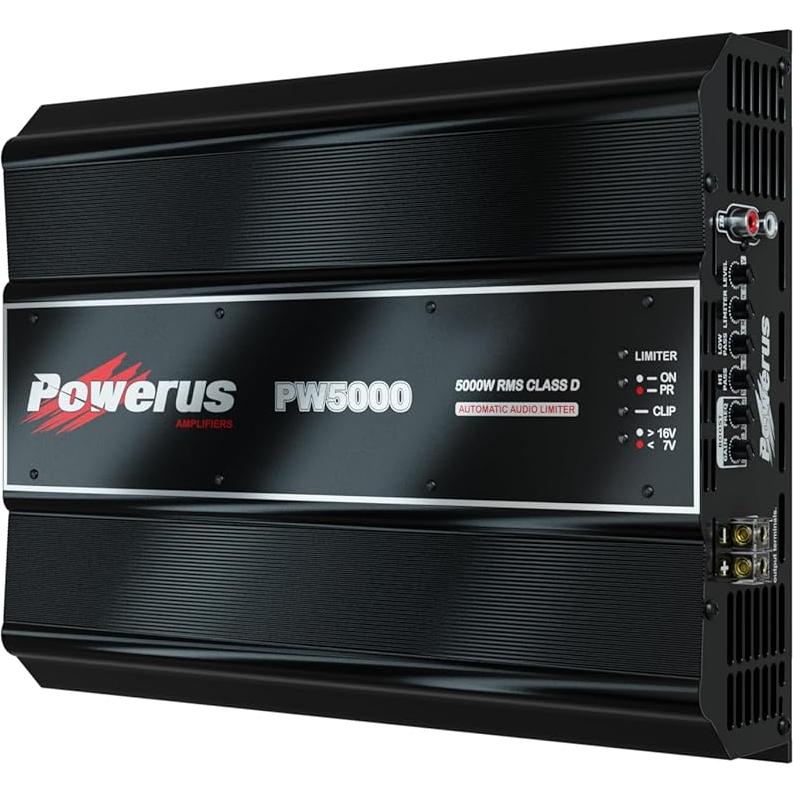 Amplificador de Automóvil POWERUS PW5000 5600W 2 Ohm Clase D