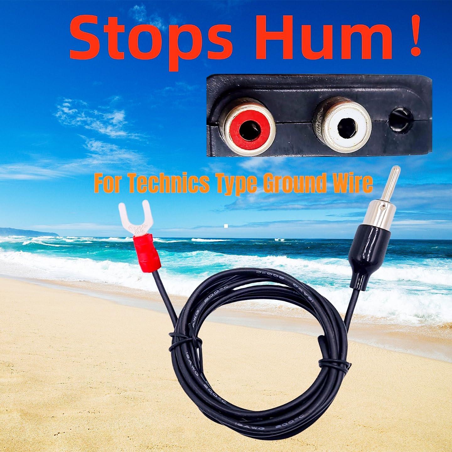 Cable de Tierra para Tocadiscos Technics 1.52m - Antizumbido