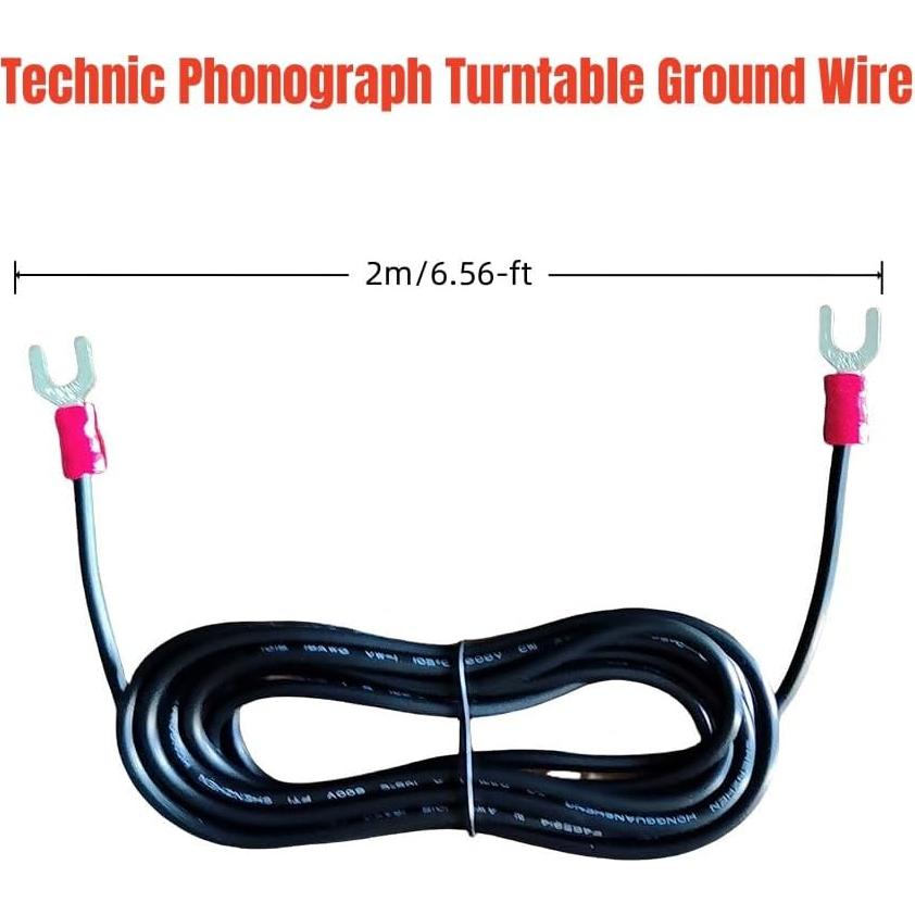 Cable de Tierra para Tocadiscos Technics 2m - Eliminación Zumbido