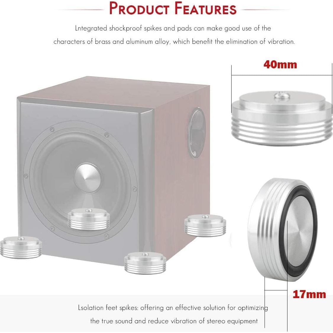 Pies de Aislamiento Tertullus 4 Unidades 39mm x 17mm Antivibración