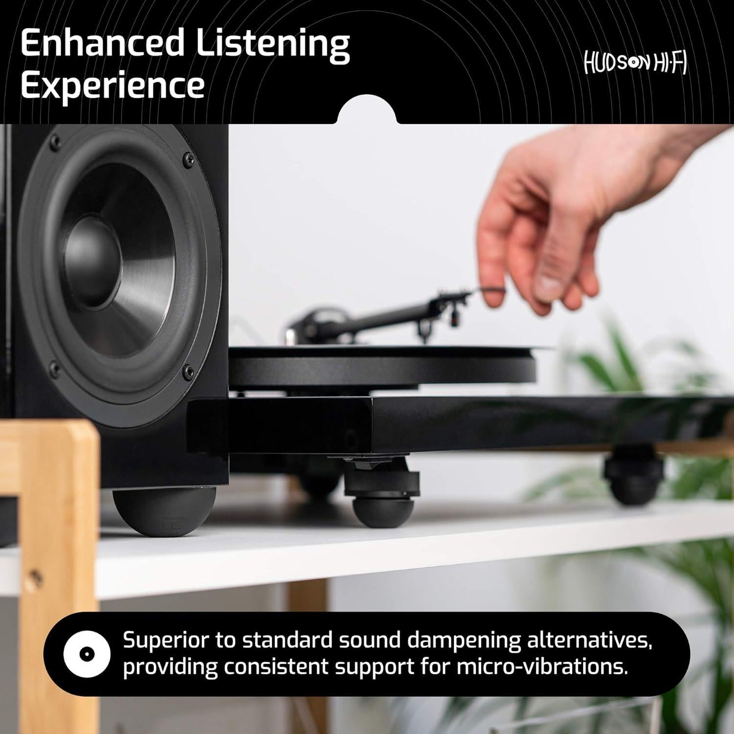 Pies de Aislamiento de Silicona Hudson Hi-Fi - 8 Almohadillas Antideslizantes