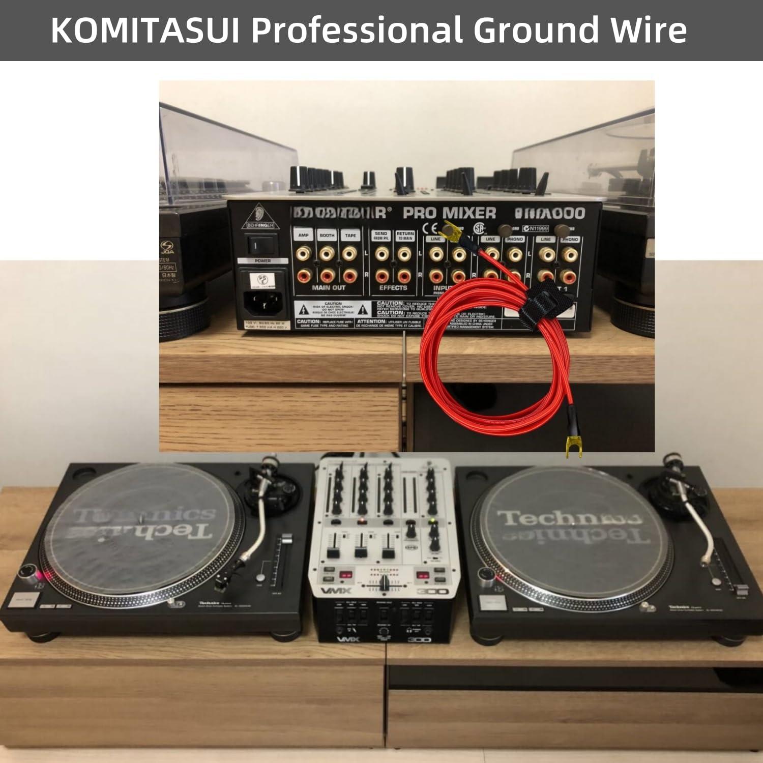 Cable de Tierra para Tocadiscos Technics 1.83m - Elimina Zumbido