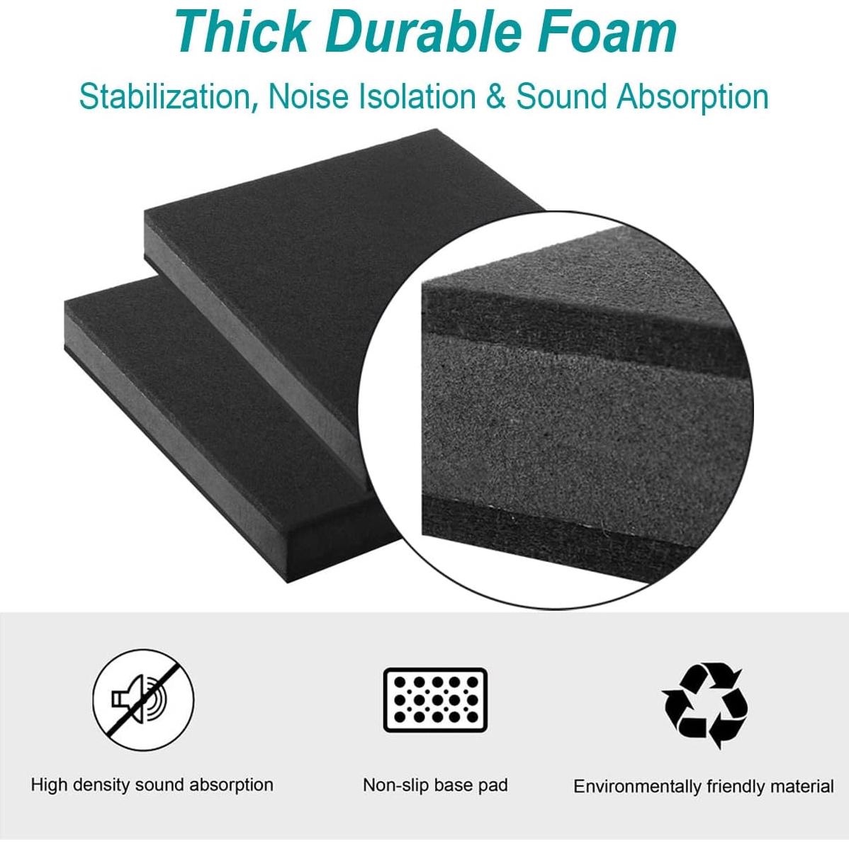 Almohadillas de Aislamiento de Ruido para Monitores 8-10" - 2 Pzas