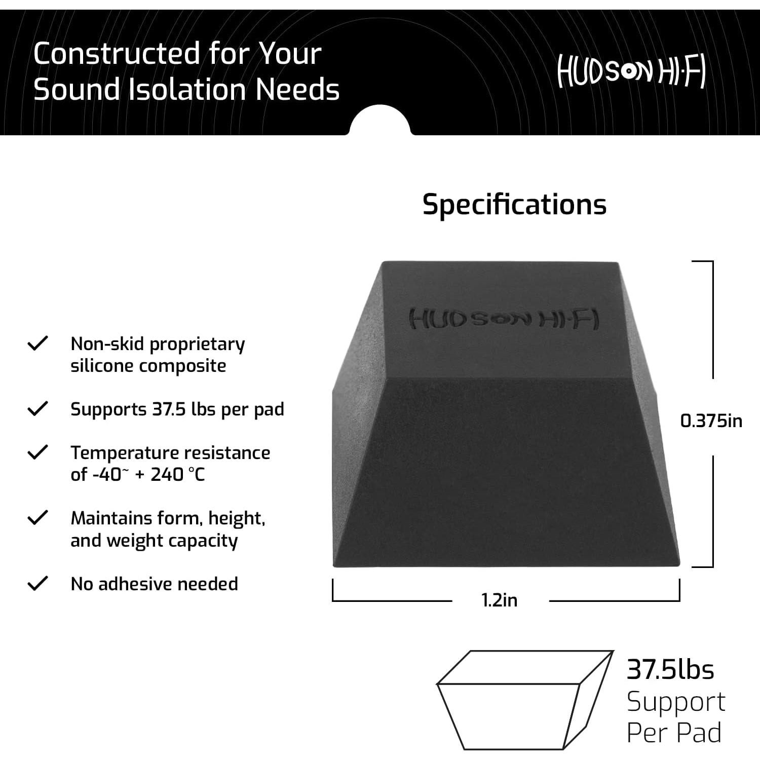 Almohadillas de Aislamiento Hudson Hi-Fi 4 Piezas 17 kg
