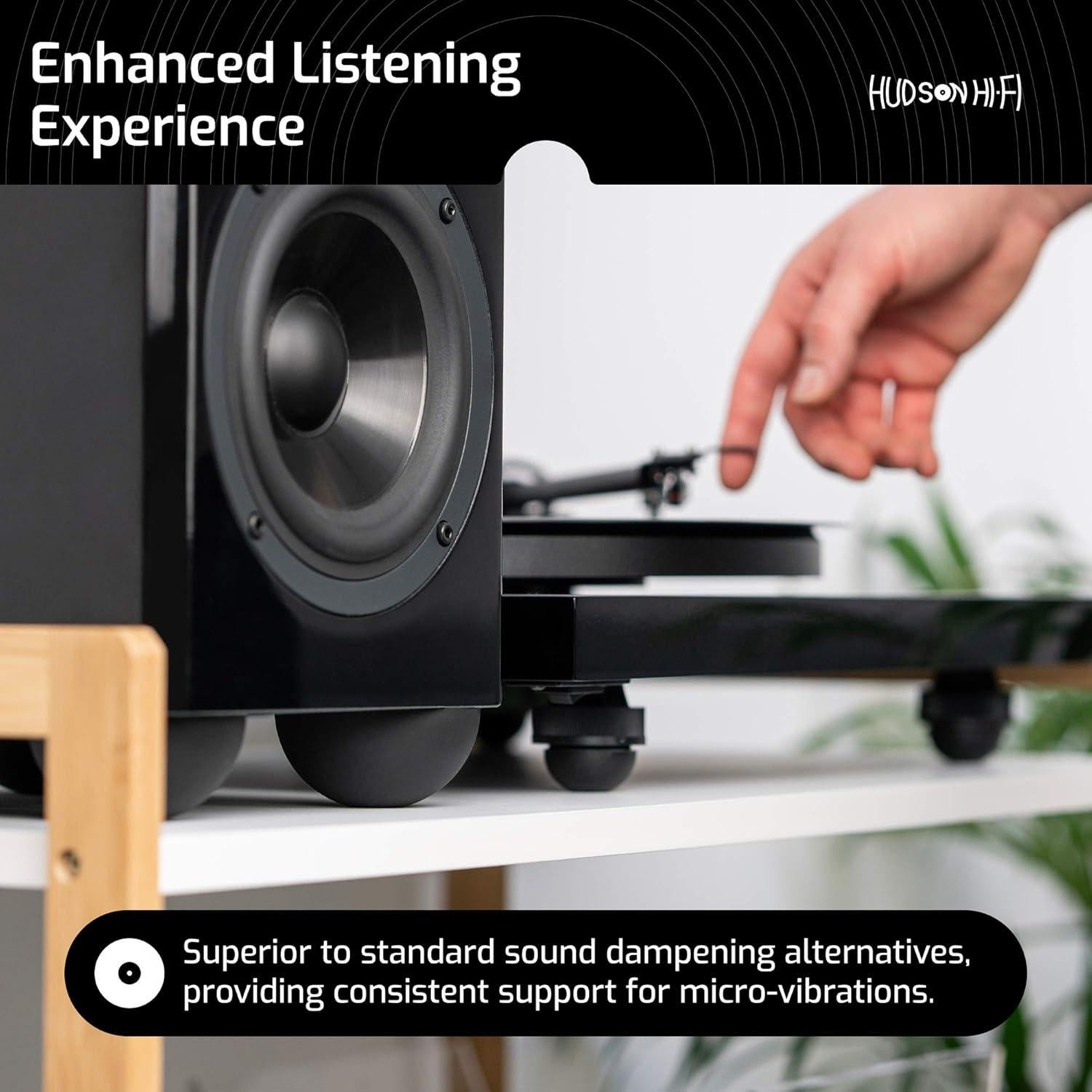 Almohadillas Antivibración Hudson Hi-Fi 8 Pies Silicona 6.35 cm