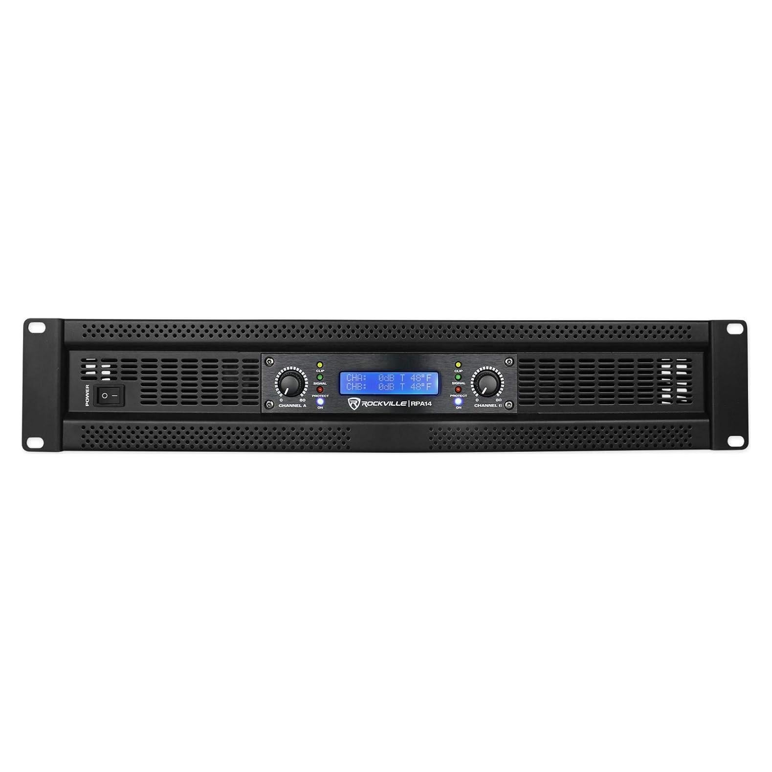 Amplificador Rockville RPA14 7000W Pico 2000W RMS 2 Canales