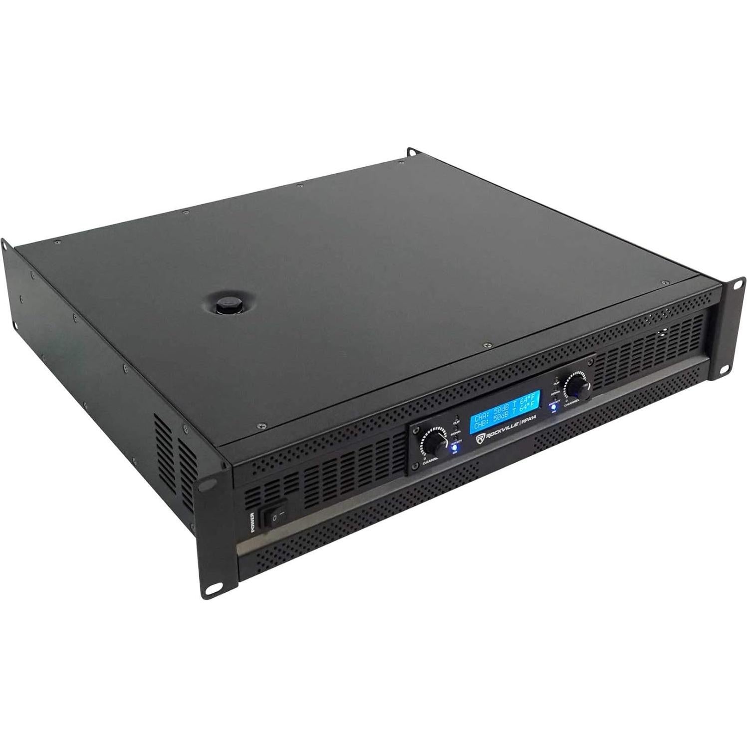 Amplificador Rockville RPA14 7000W Pico 2000W RMS 2 Canales