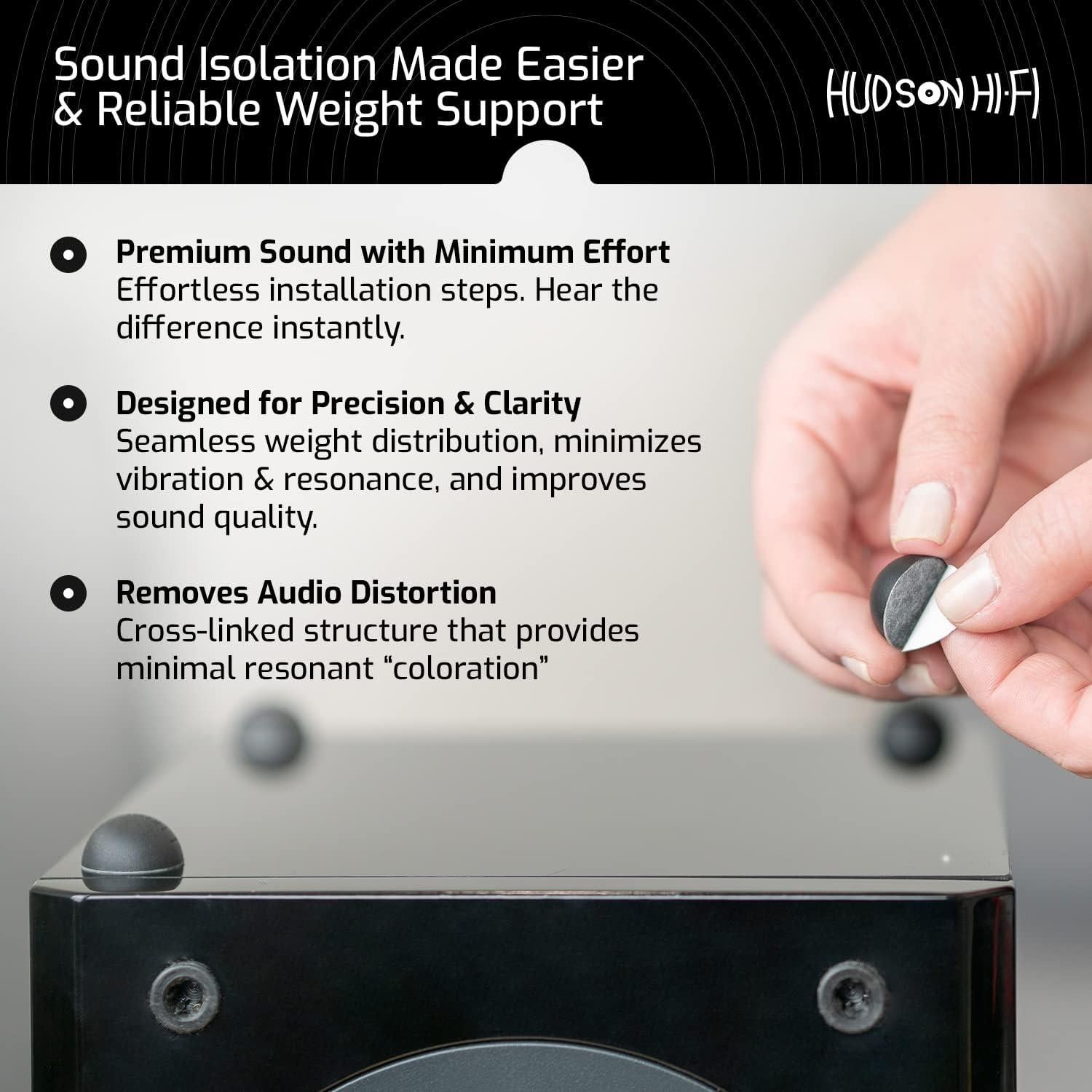 Almohadillas de Aislamiento Hudson Hi-Fi - 8 Pies de Silicona 1.9 cm