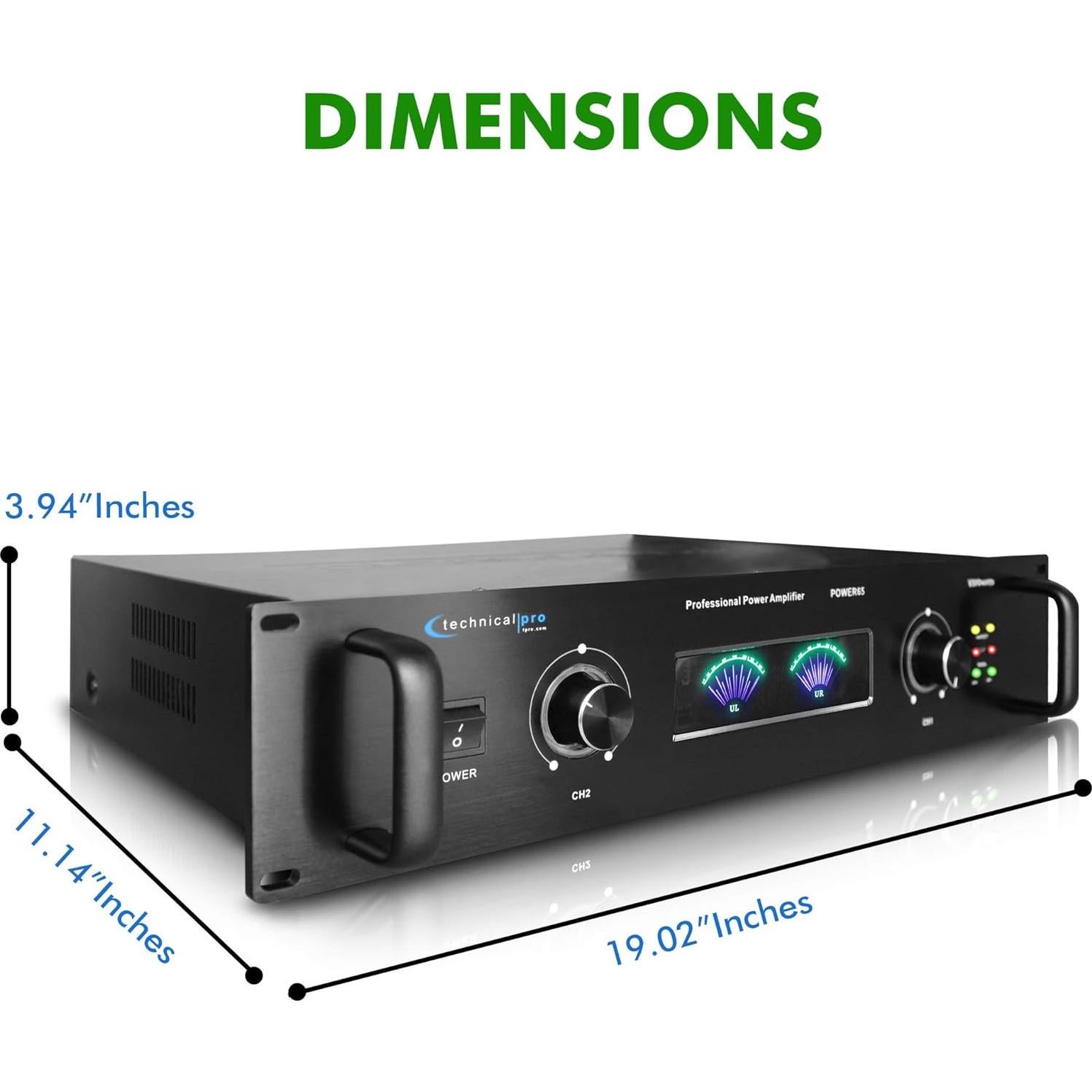 Amplificador de Potencia 6000W Technical Pro TPPOWER60 Estéreo