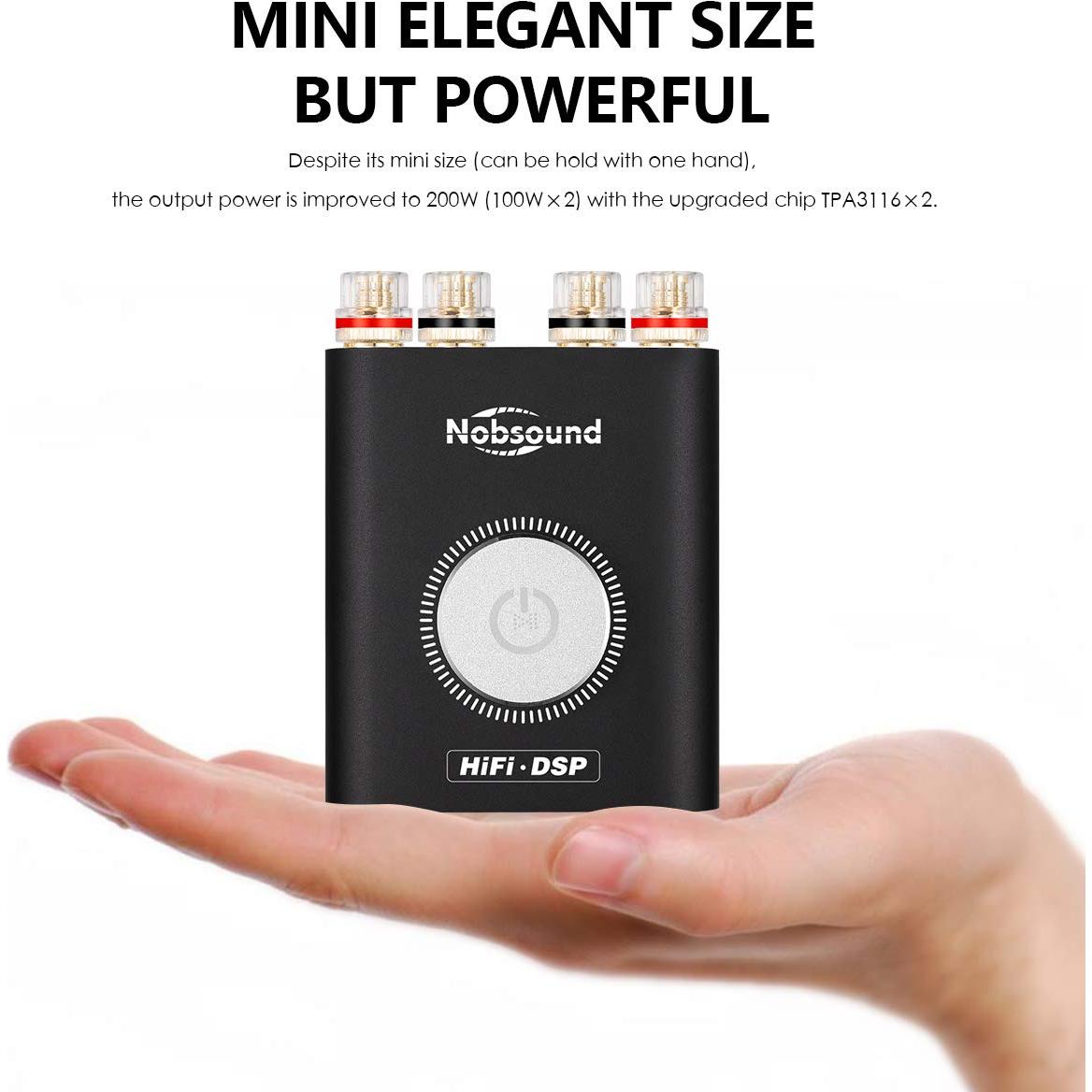 Amplificador Mini Nobsound NS-20G 200W Bluetooth 5.0 Hi-Fi