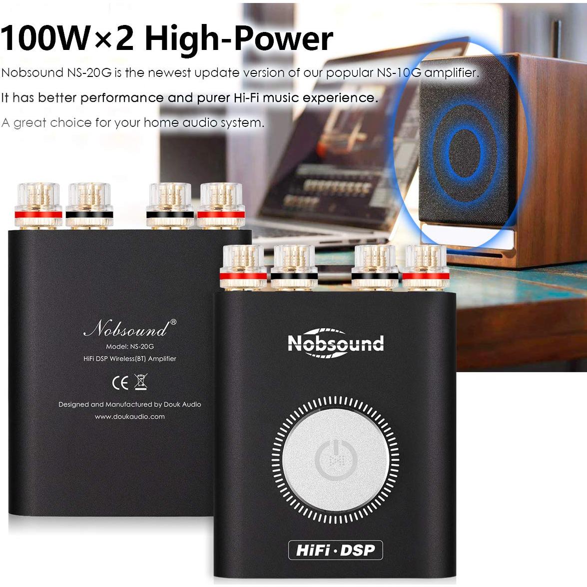 Amplificador Mini Nobsound NS-20G 200W Bluetooth 5.0 Hi-Fi