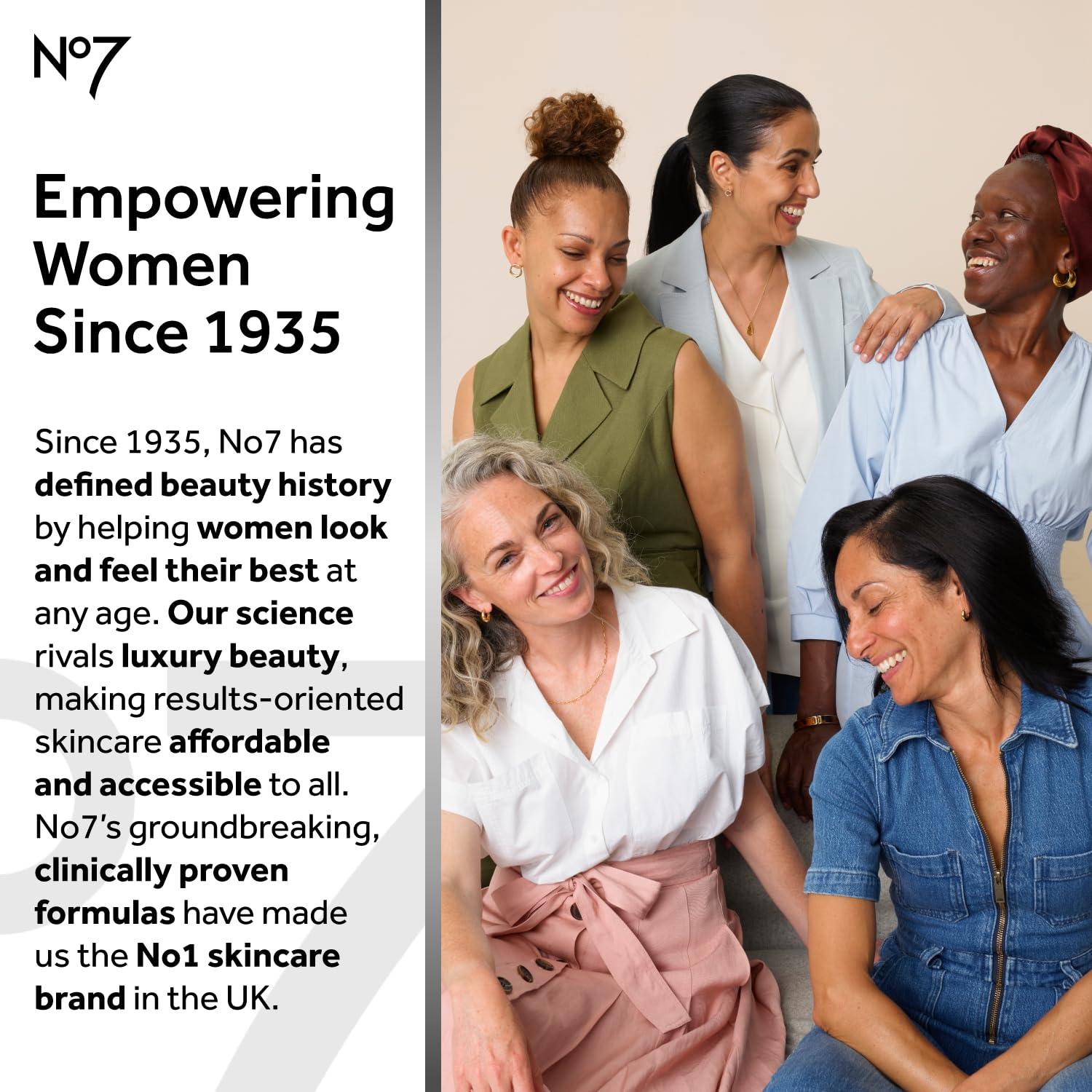 No7 Lift & Luminate Triple Action Skincare Set - Broad Spectrum Anti Aging Day Cream SPF 30 + Vitamin C Wrinkle Serum + Collagen Peptide Brightening Night Cream (3 Piece Kit)