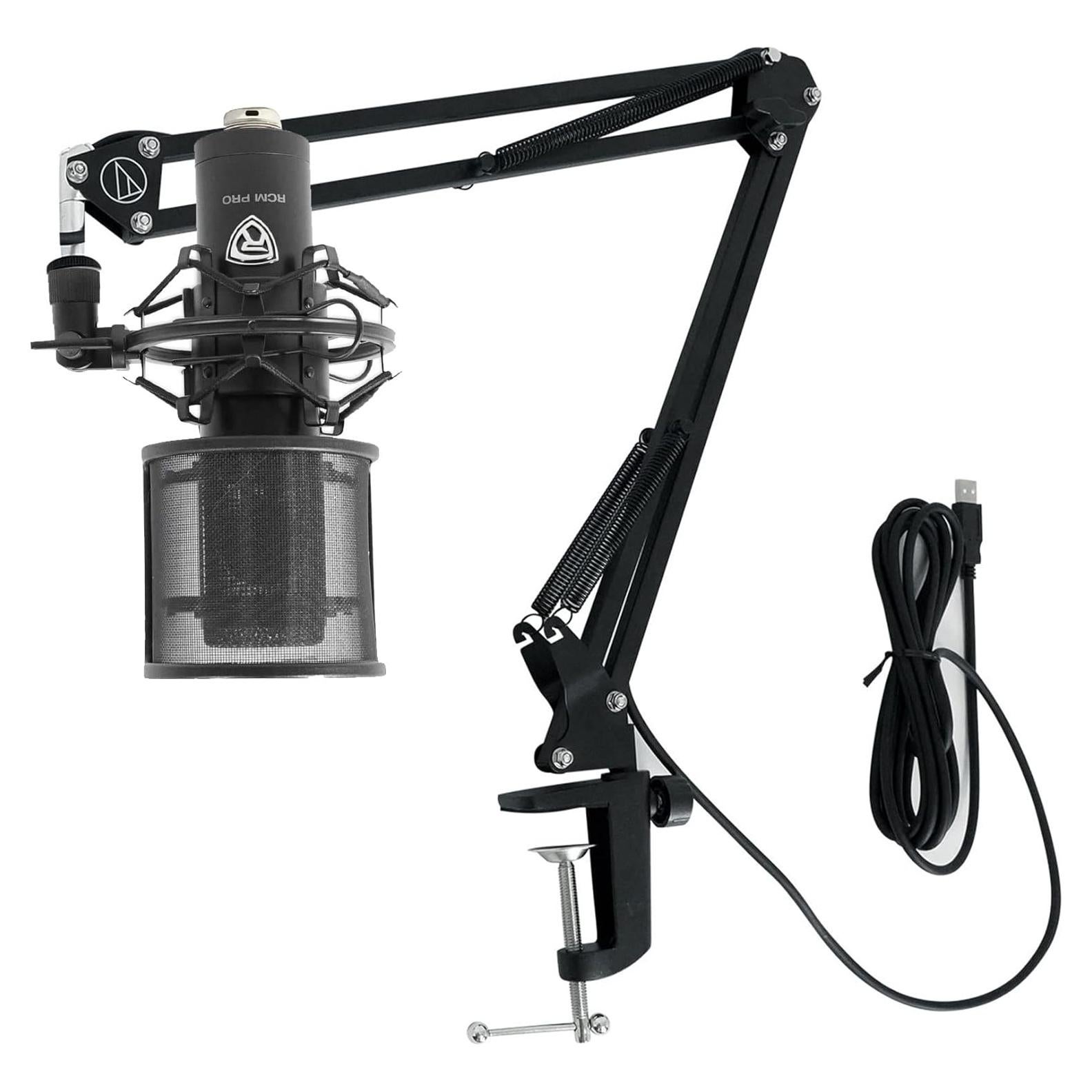Micrófono de Condensador Rockville RCM PRO con Brazo Soporte
