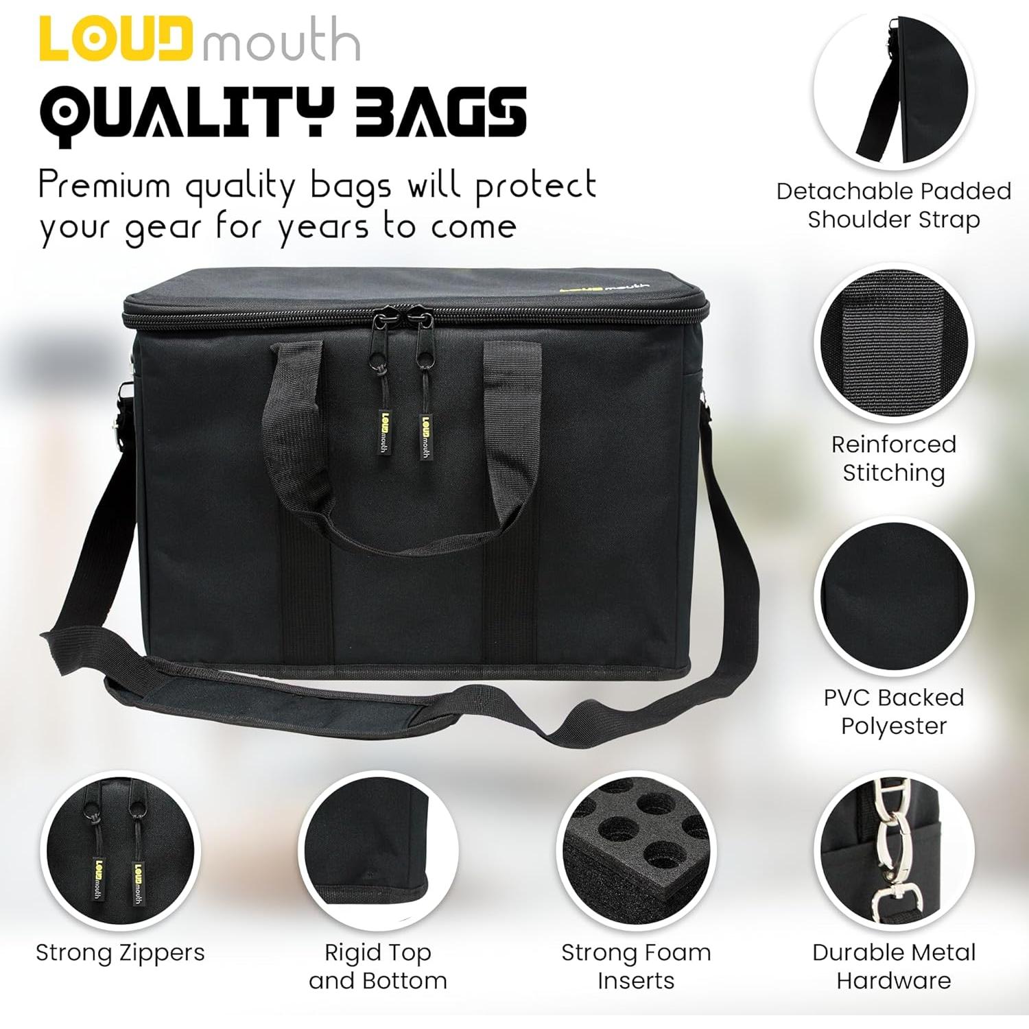 Funda para micrófonos Loudmouth LMG-12MFC con espuma 12 ranuras