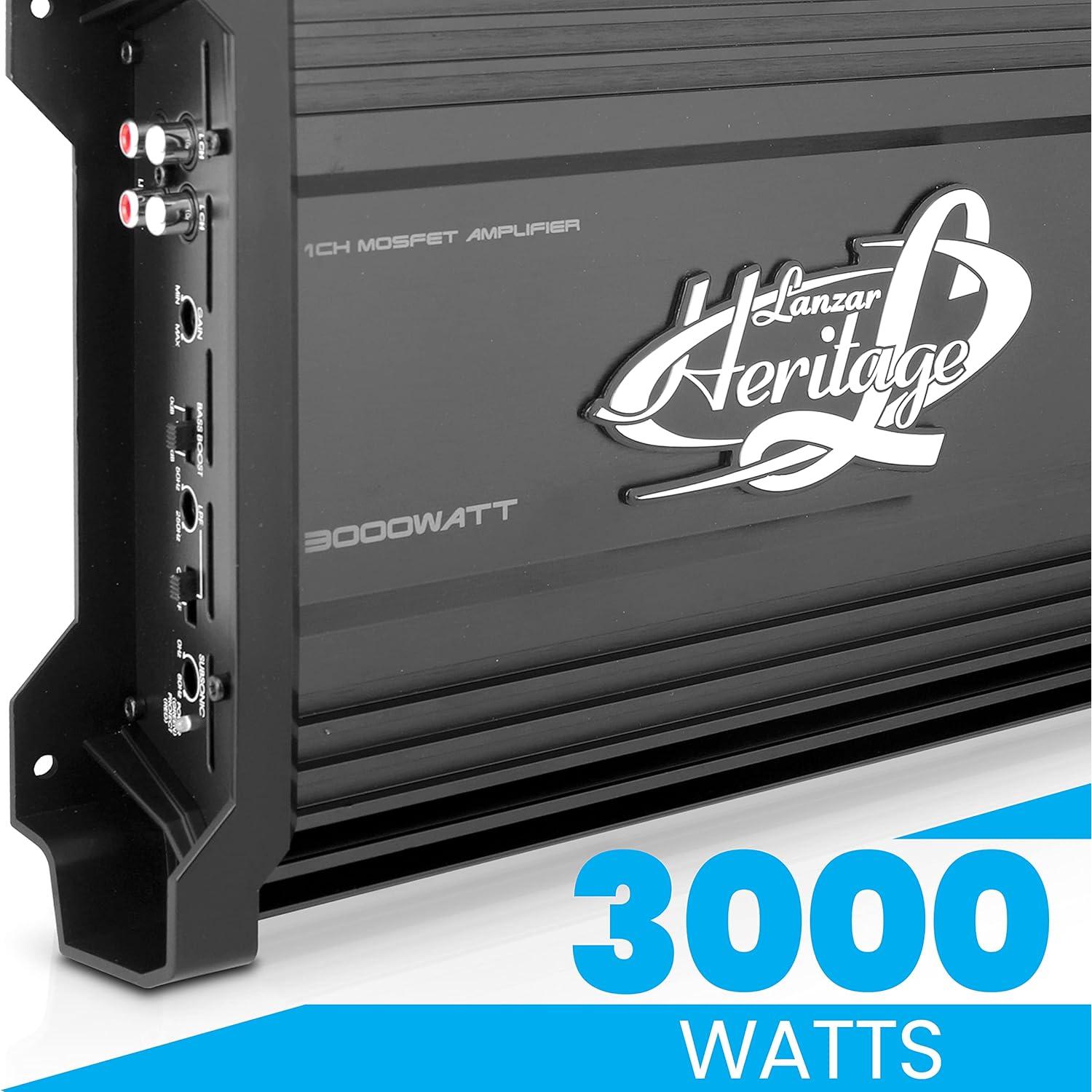 Amplificador de Audio para Automóvil Lanzar HTG157 3000W 2 Ohm