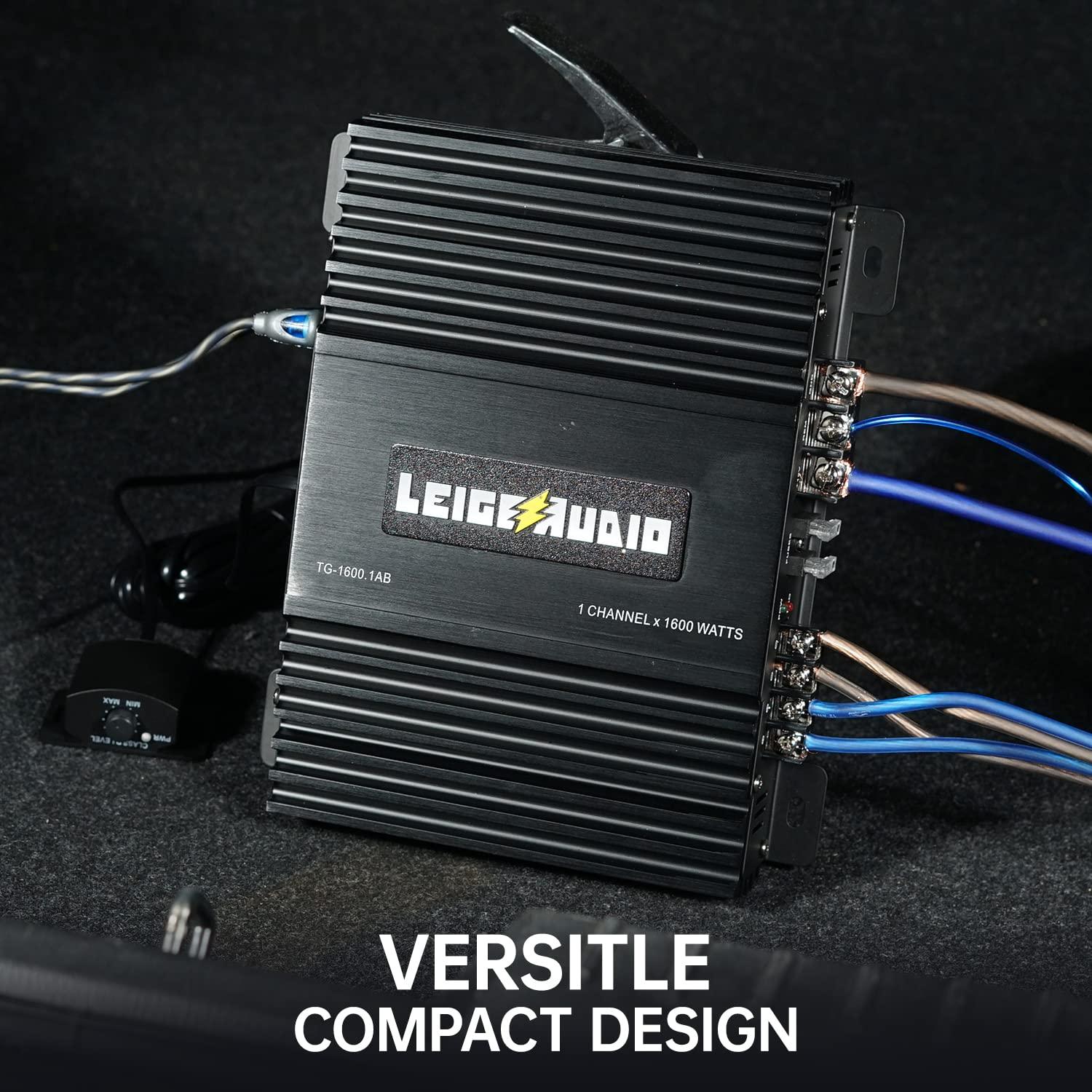 Amplificador MonoBlock LEIGESAUDIO 1600W Clase A/B con Control Remoto