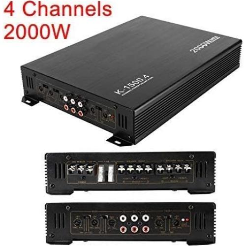 Amplificador de 4 Canales YaeCCC 2000W para Coche K-1500.4