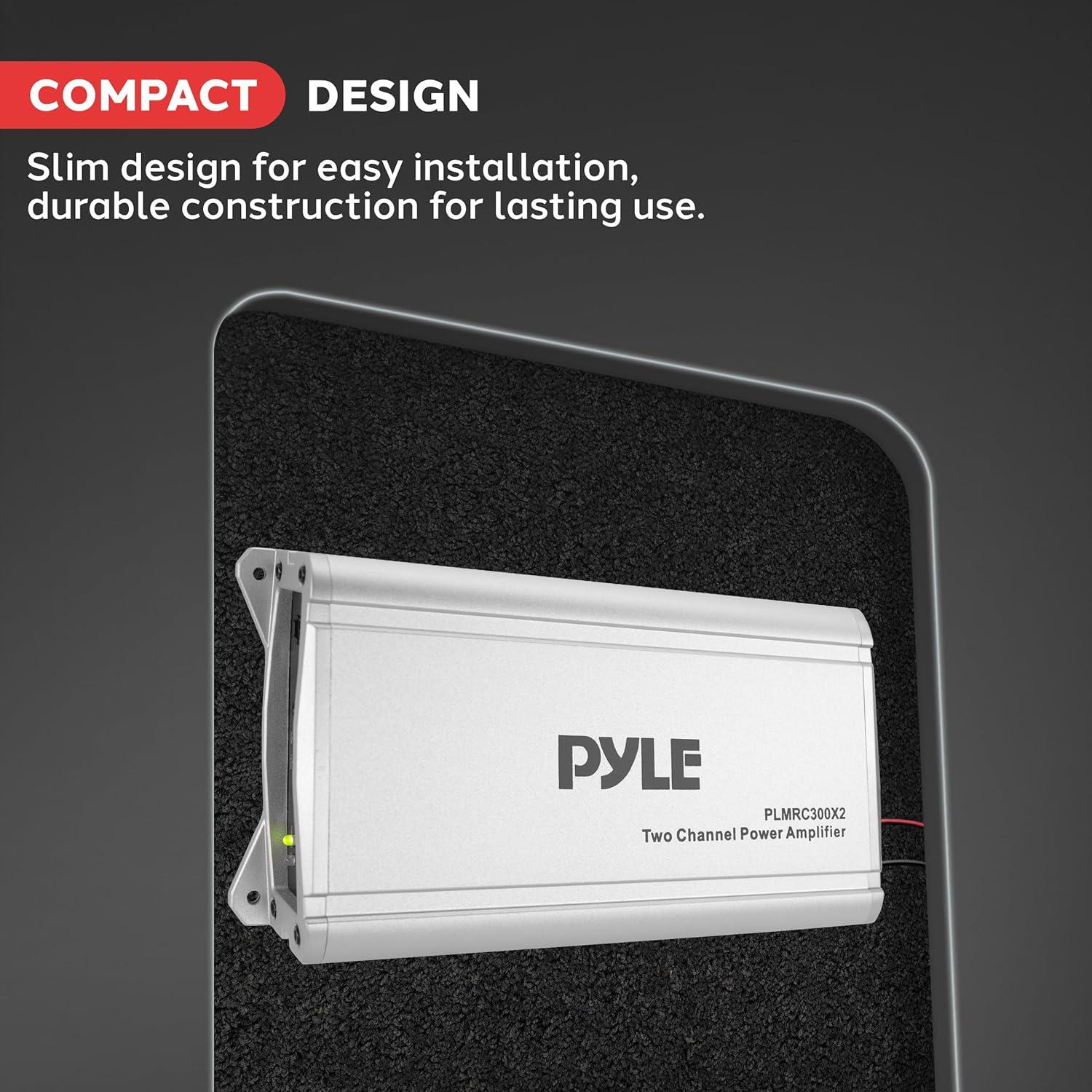 Amplificador de Audio Pyle 2 Canales 1000W IPX4 Resistente