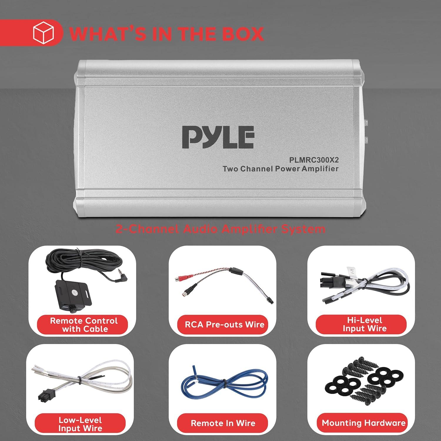 Amplificador de Audio Pyle 2 Canales 1000W IPX4 Resistente