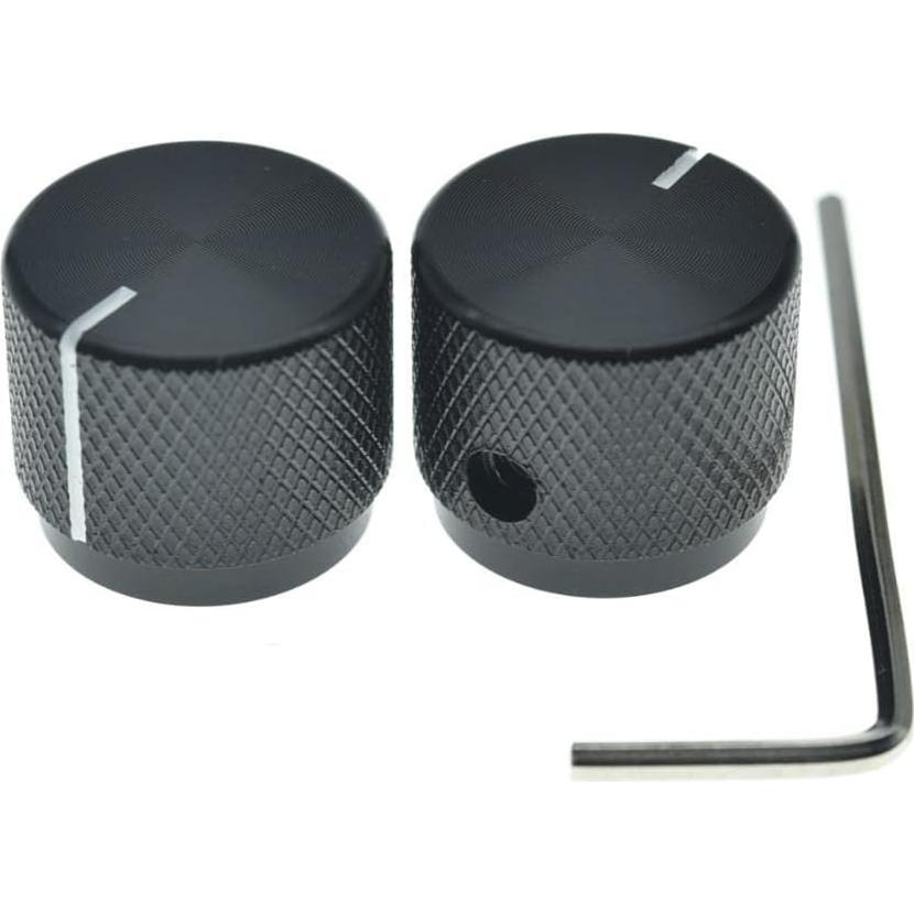 Paquete de 4 Perillas de Potenciómetro Aluminio 20mm Negro