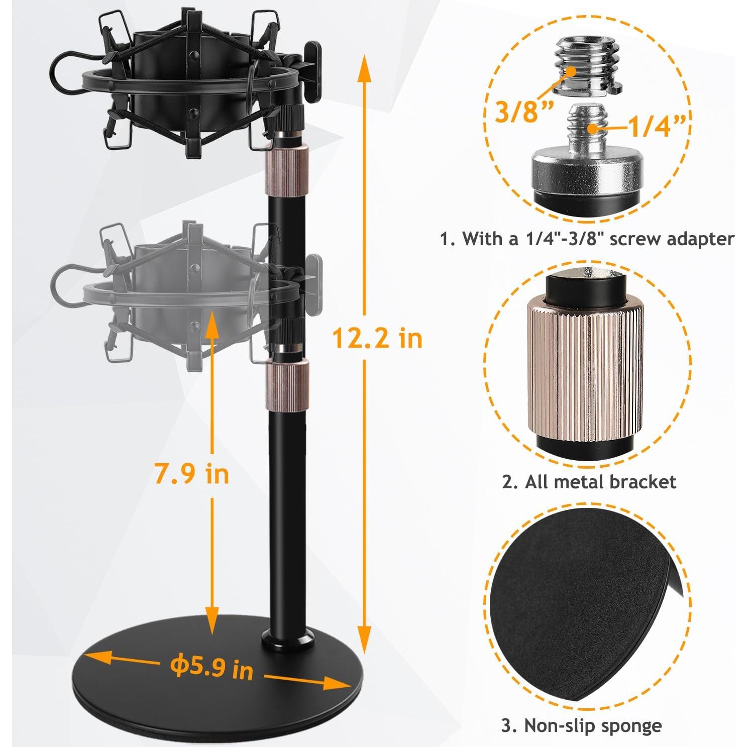 Soporte de Micrófono Audio Technica AT2020 con Montaje de Choque