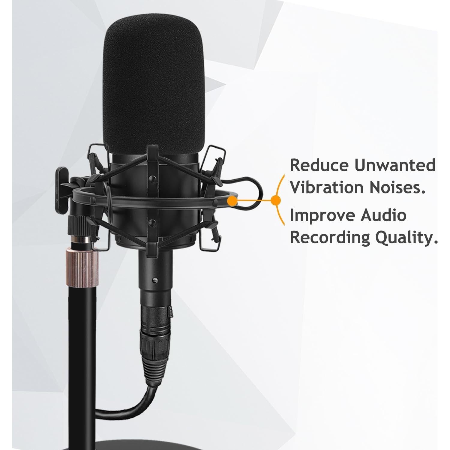 Soporte de Micrófono Audio Technica AT2020 con Montaje de Choque