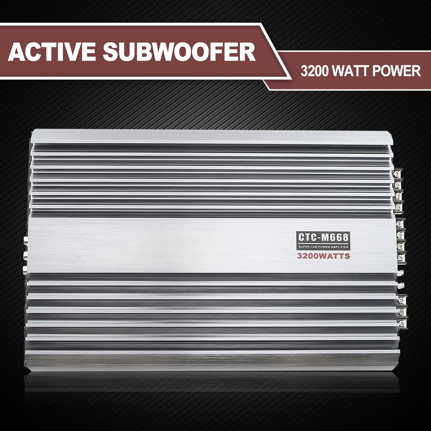 Amplificador de coche Yae 3200W 12V 4 canales para subwoofer