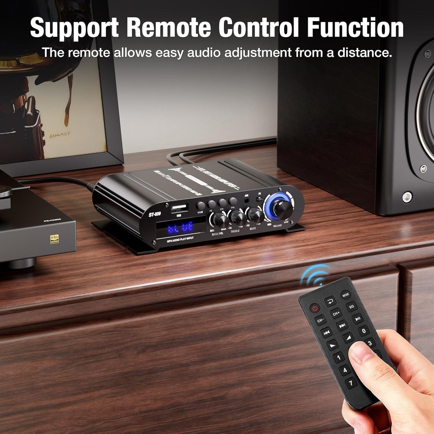 Amplificador Estéreo Bluetooth Facmogu ST-839 2.1CH 25W x 2 + 40W