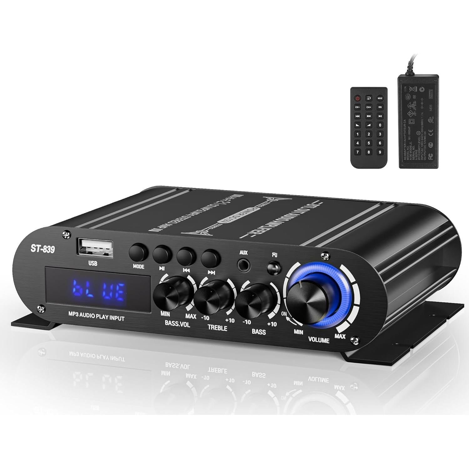 Amplificador Estéreo Bluetooth Facmogu ST-839 2.1CH 25W x 2 + 40W