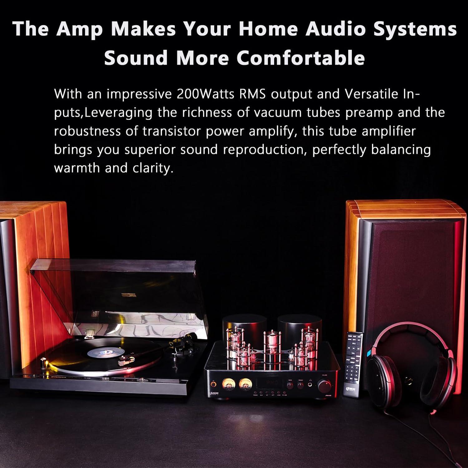 Amplificador de Válvulas Juson Audio JTA100 200W HiFi Bluetooth