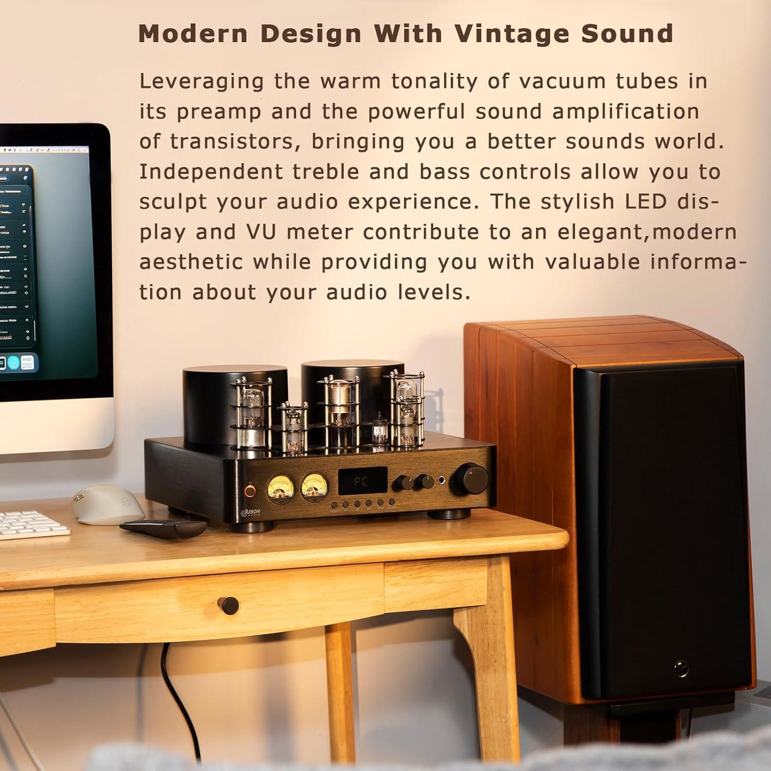 Amplificador de Válvulas Juson Audio JTA100 200W HiFi Bluetooth