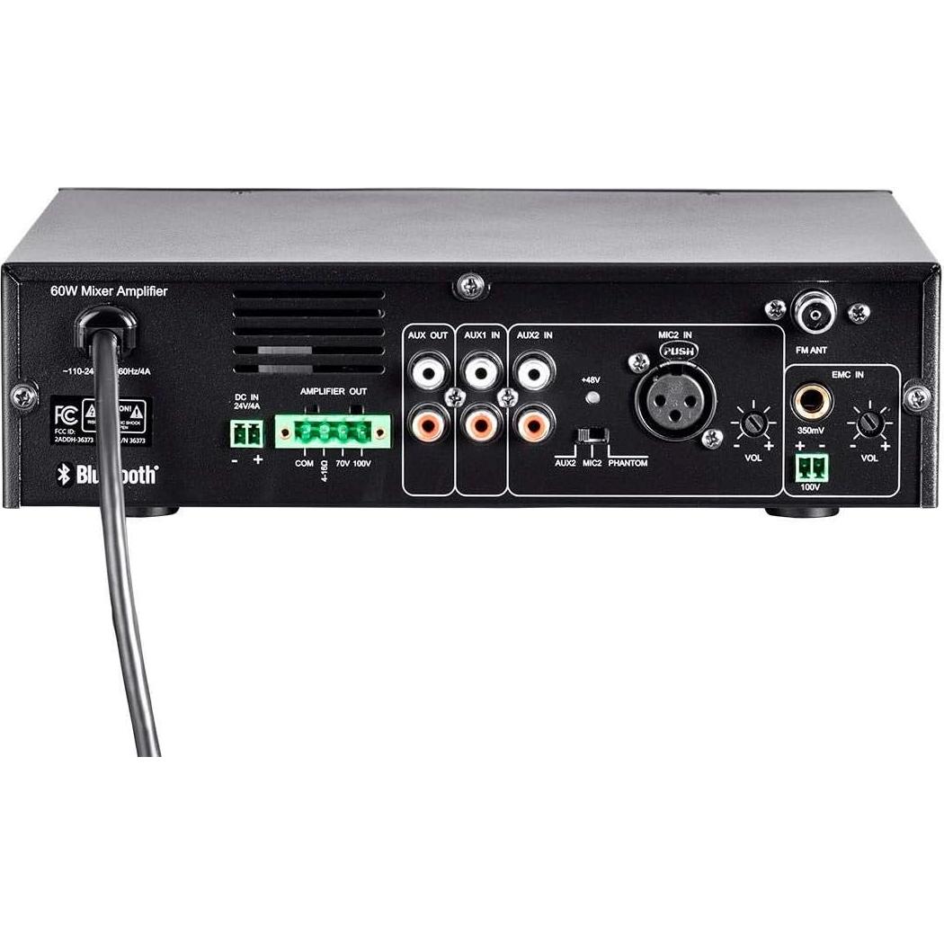 Amplificador Mezclador Monoprice 60W 3CH Bluetooth 100/70V