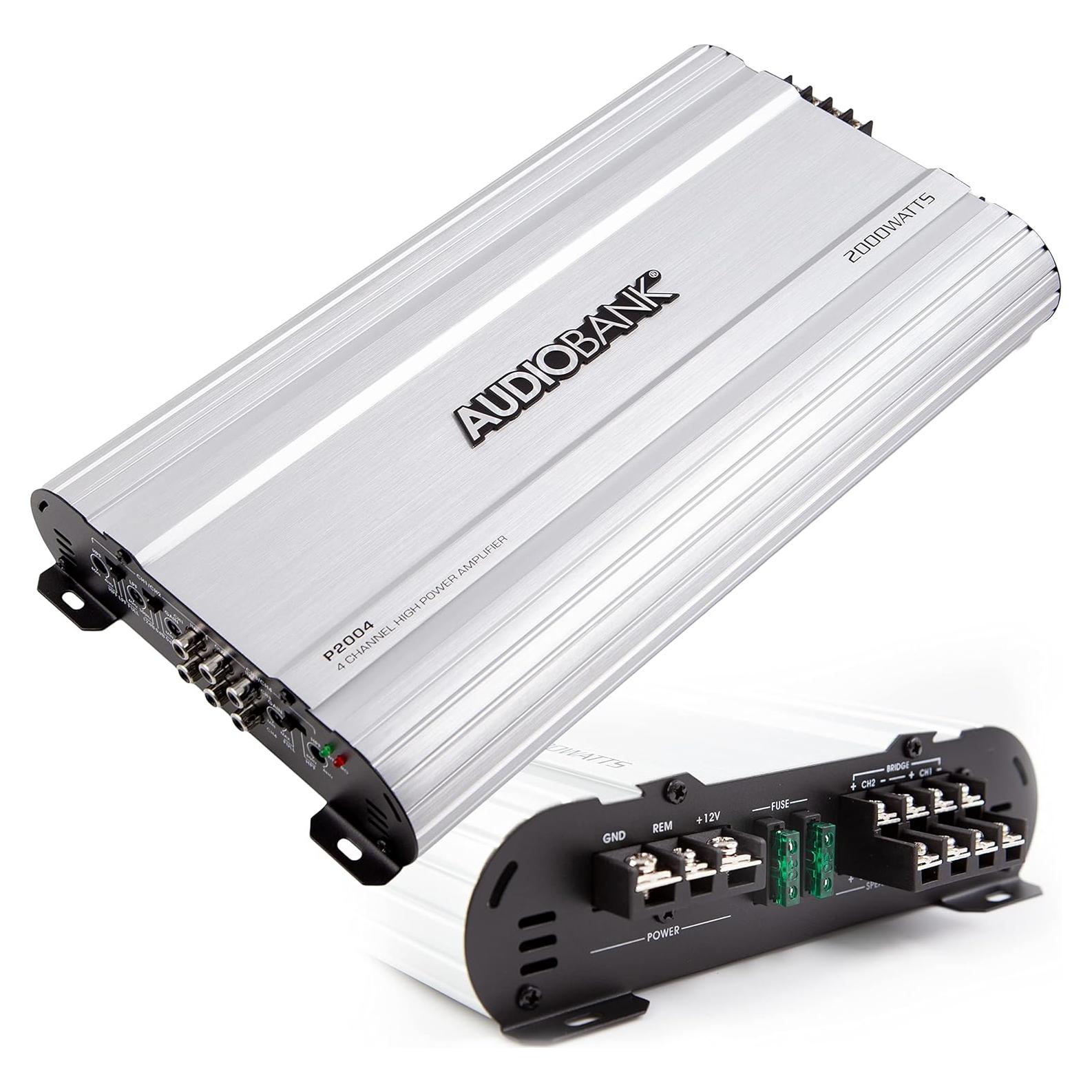 Amplificador Estéreo de Coche Audiobank P2004 2000W 4 Canales