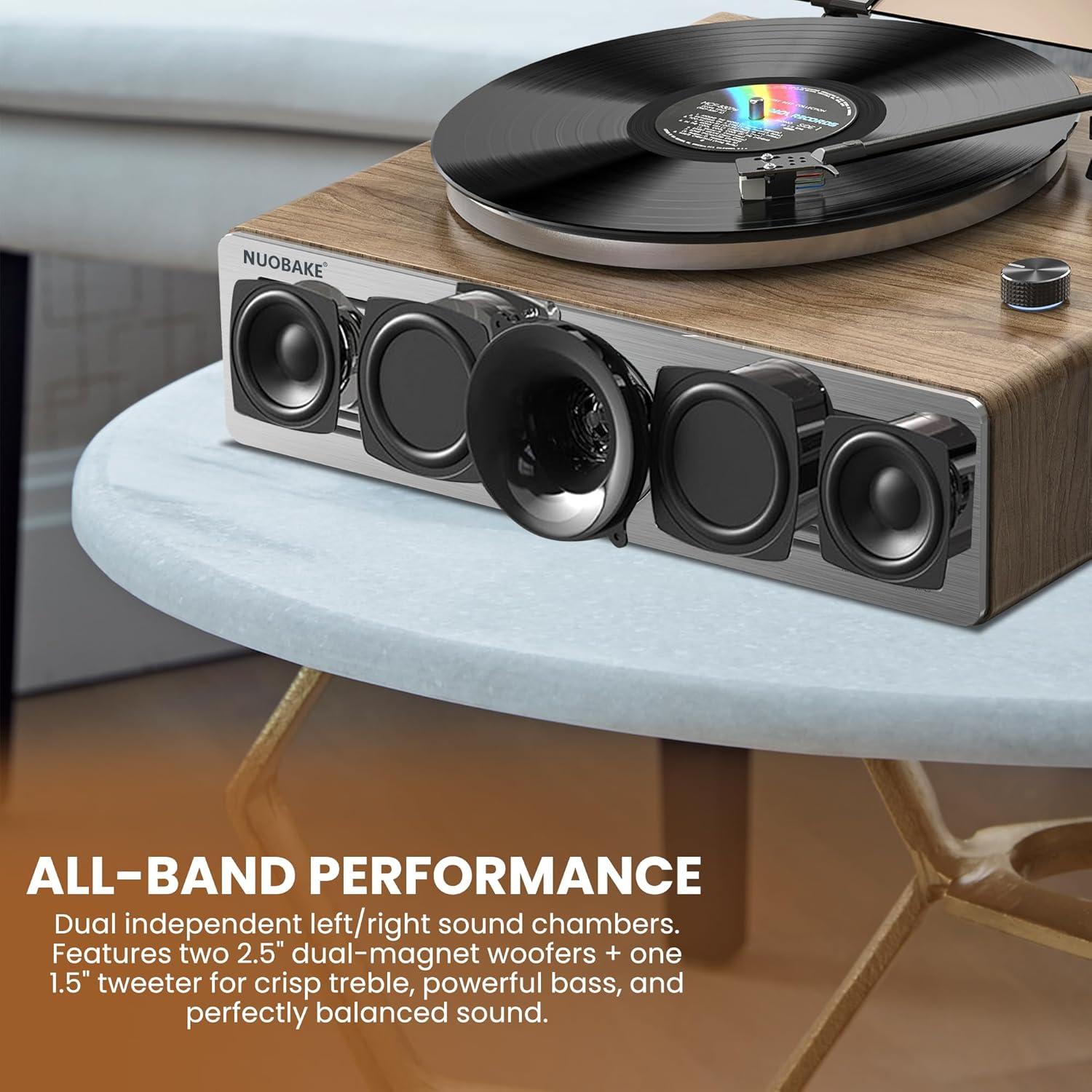 Reproductor de Vinilo Bluetooth NUOBAKE L5 Hi-Fi 9.98 kg