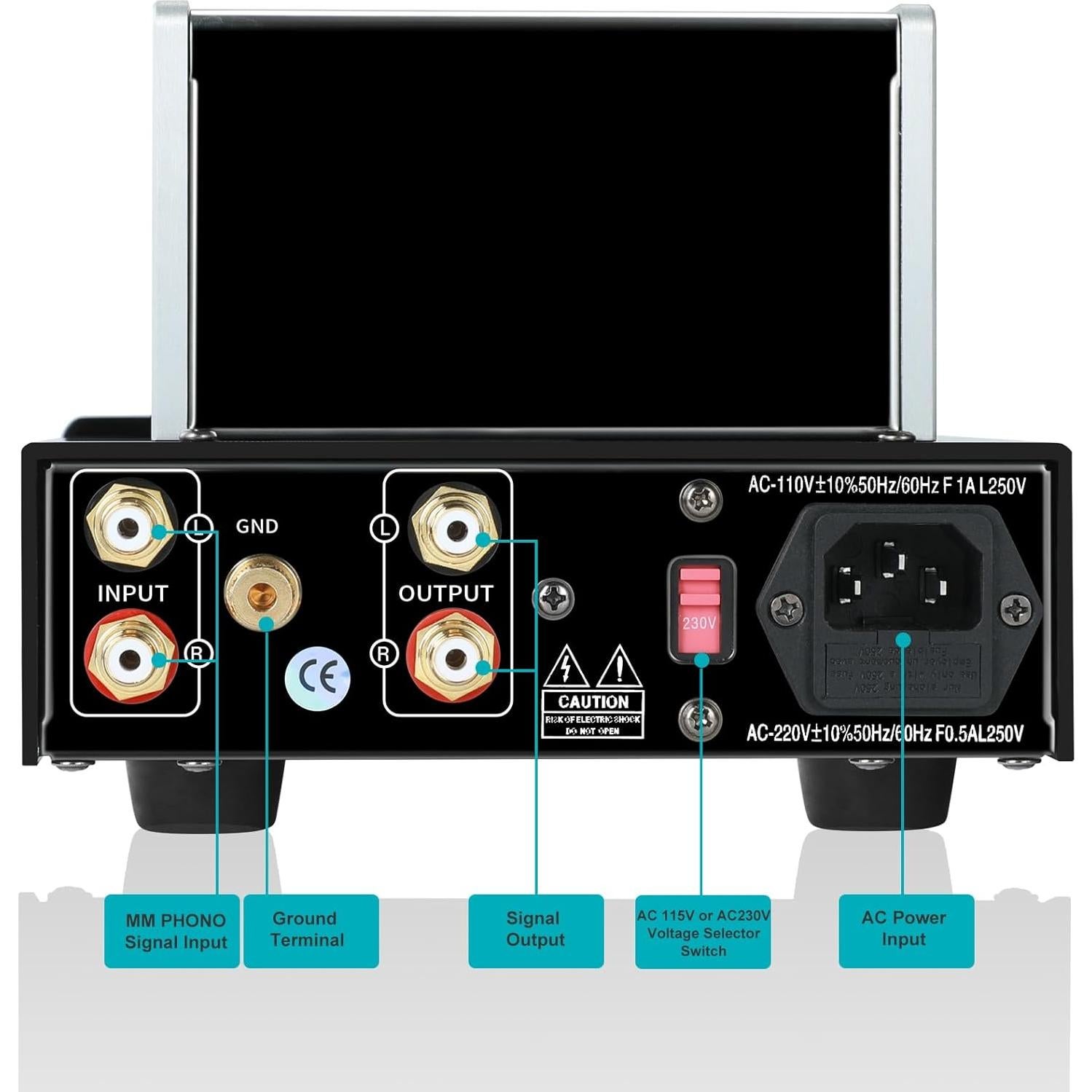 Preamplificador de Tubo YAQIN MS-23B para Tocadiscos RIAA