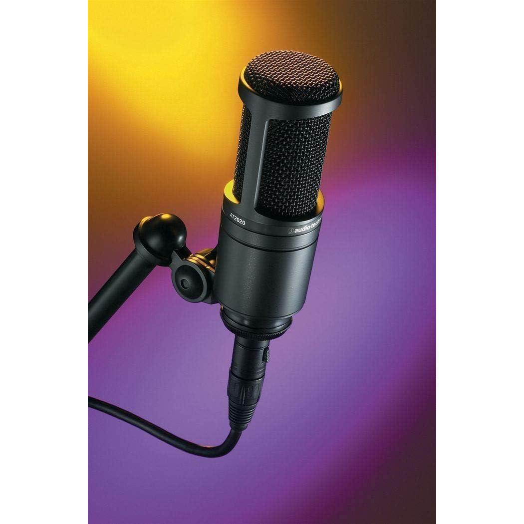 Micrófono de Estudio Audio-Technica AT2020 + Soporte Rockville RDMS70