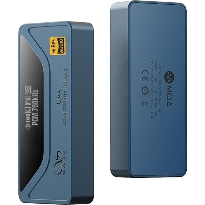 Amplificador DAC/AMP USB Portátil Shanling UA4 768kHz DSD512 Azul