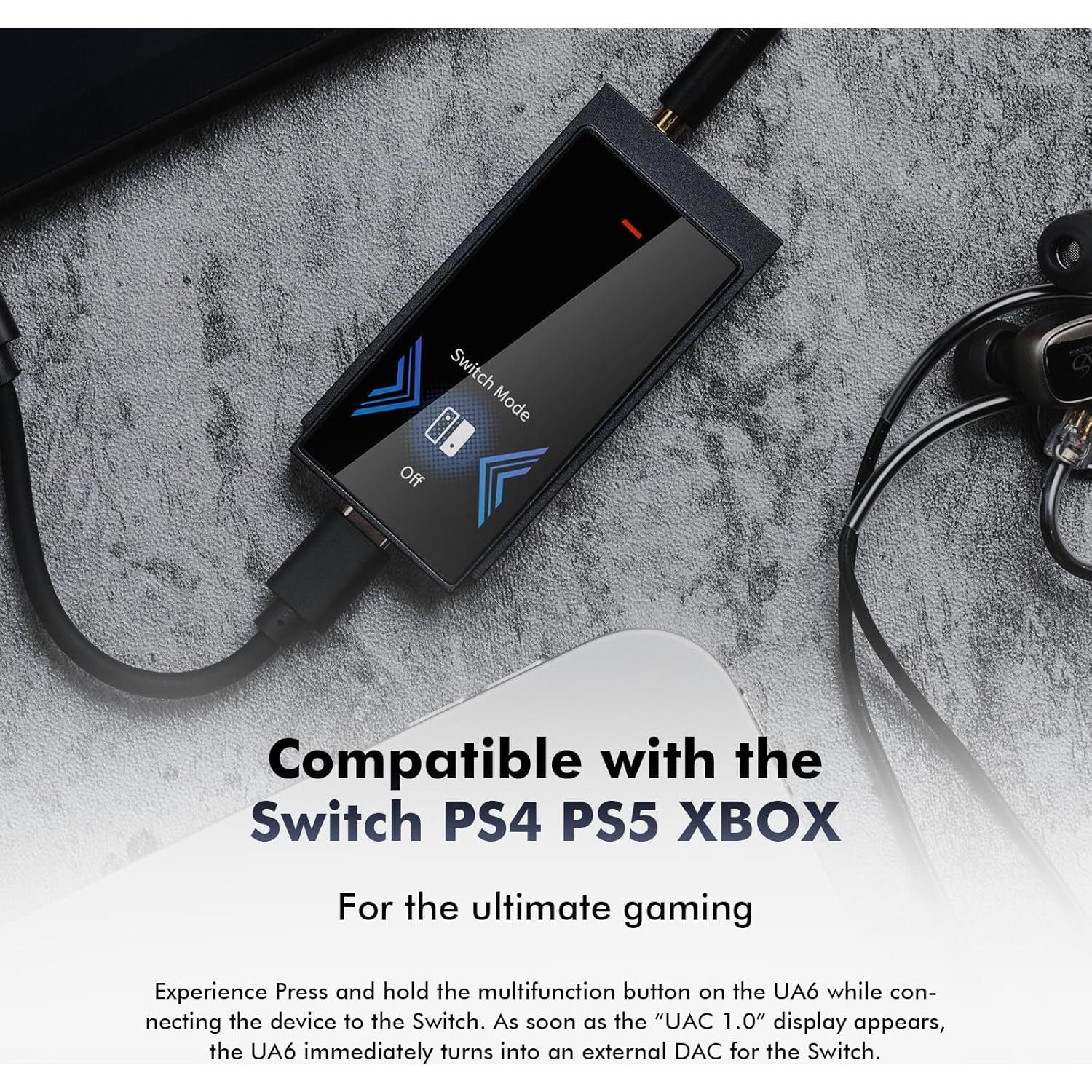 Amplificador de Auriculares SHANLING UA6, DAC USB Portátil 768kHz