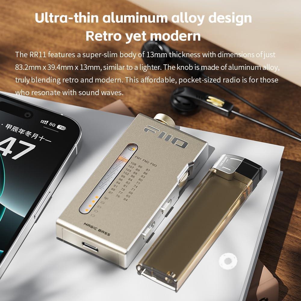 Receptor de Radio FM HiFi FiiO RR11 Portátil 64-108MHz