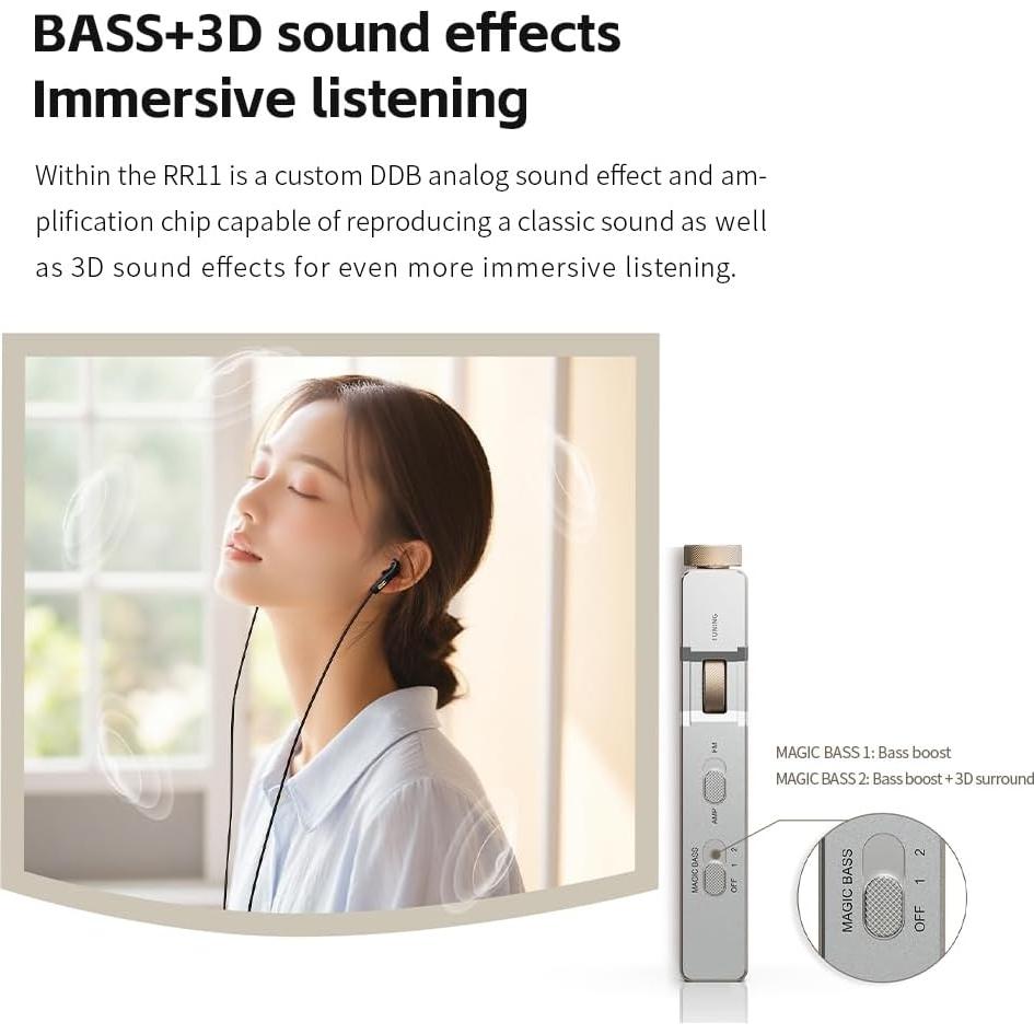 Receptor de Radio FM HiFi FiiO RR11 Portátil 64-108MHz