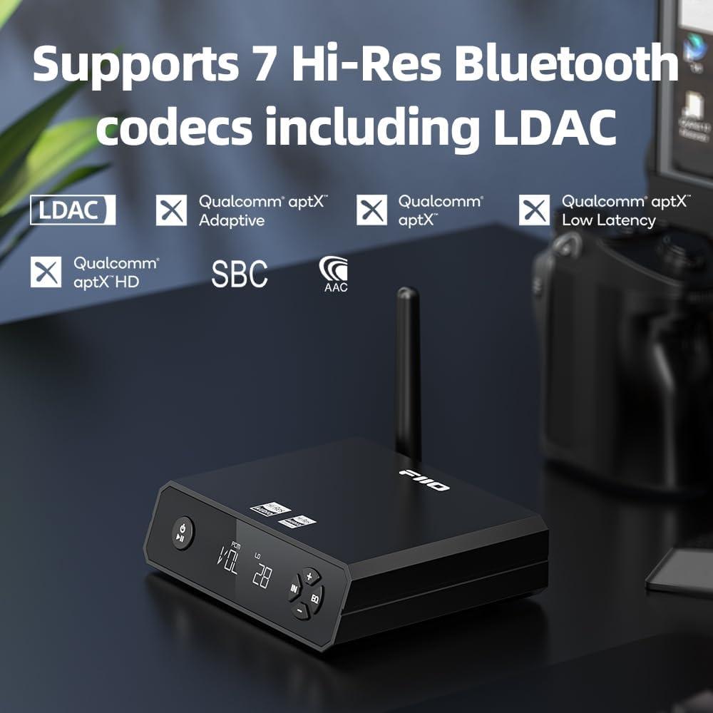 Receptor Bluetooth FiiO BR13 HiFi 5.1 con DAC USB y RCA