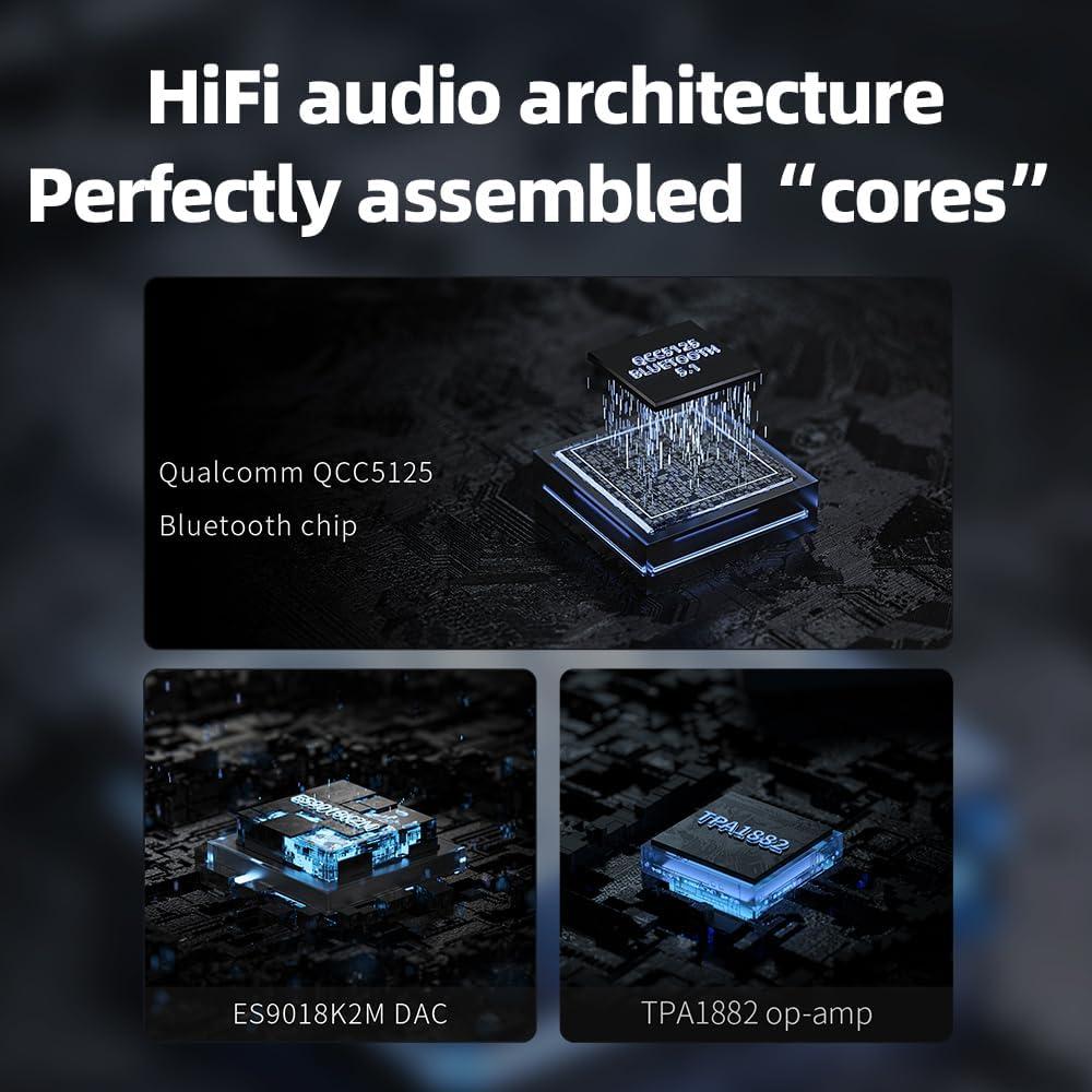 Receptor Bluetooth FiiO BR13 HiFi 5.1 con DAC USB y RCA