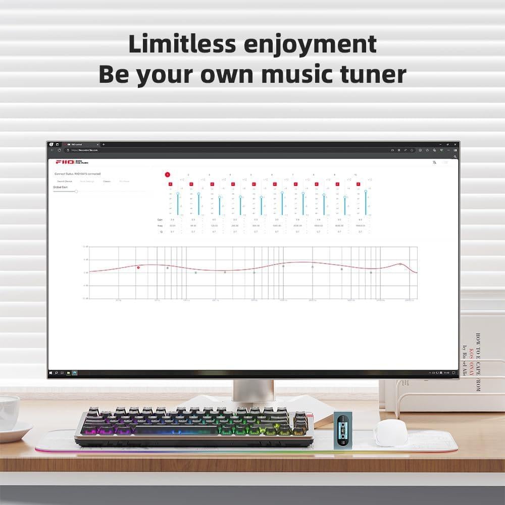 DAC Portátil FiiO KA15 Amplificador de Auriculares Azul