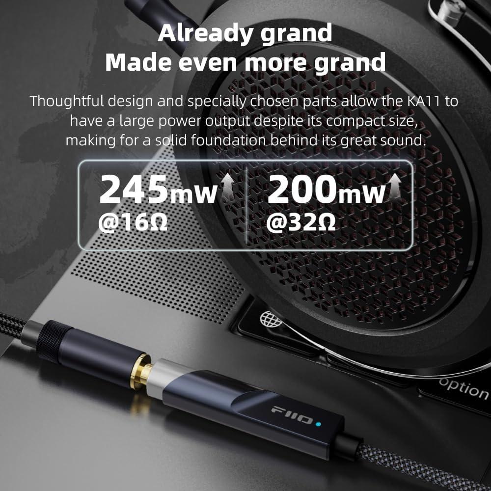 Adaptador de audio FiiO KA11 USB C a 3.5mm HiFi 32bit/384KHz