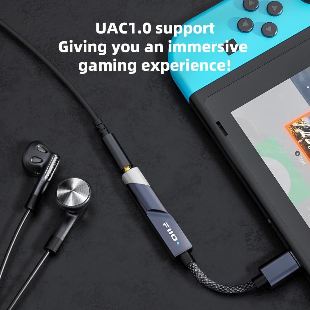 Adaptador de audio FiiO KA11 USB C a 3.5mm HiFi 32bit/384KHz