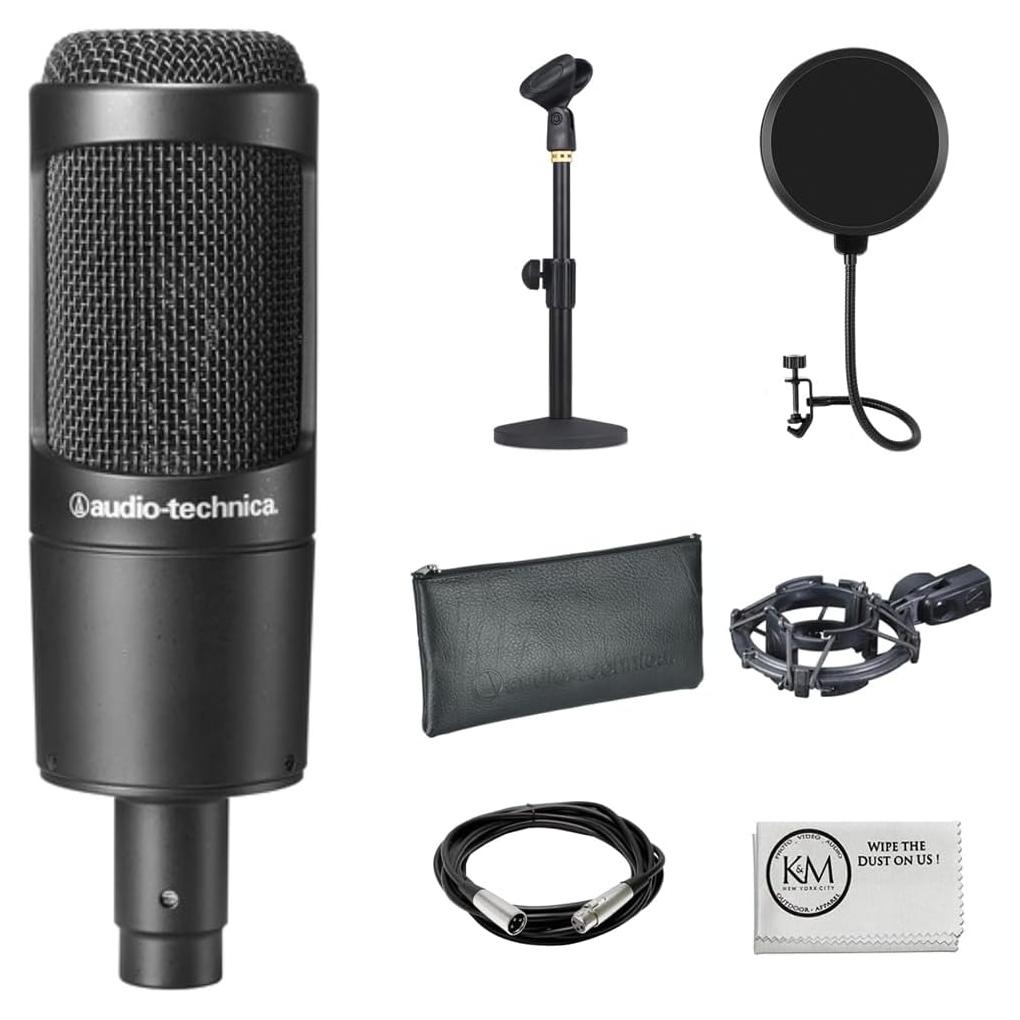 Micrófono de condensador cardioide Audio-Technica AT2035 + Accesorios