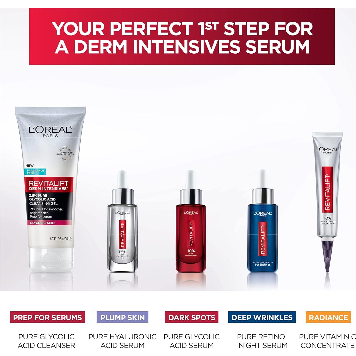 Gel Limpiador L'Oreal Revitalift 3.5% Ácido Glicólico 198 ml